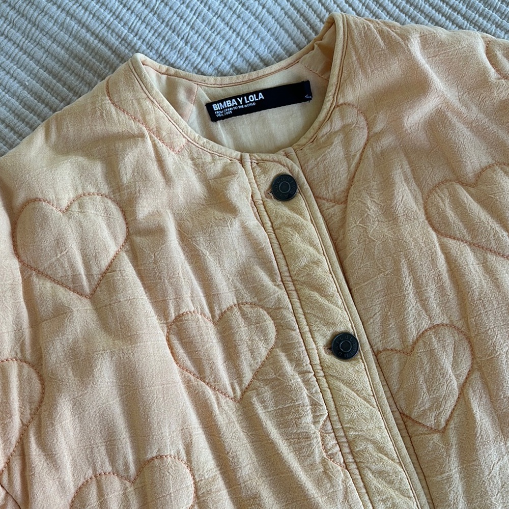 Heart Patterned Light Peach Jacket - image 7